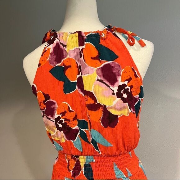 Maurices Floral asymmetrical midi dress cottage core style - Picture 7 of 15